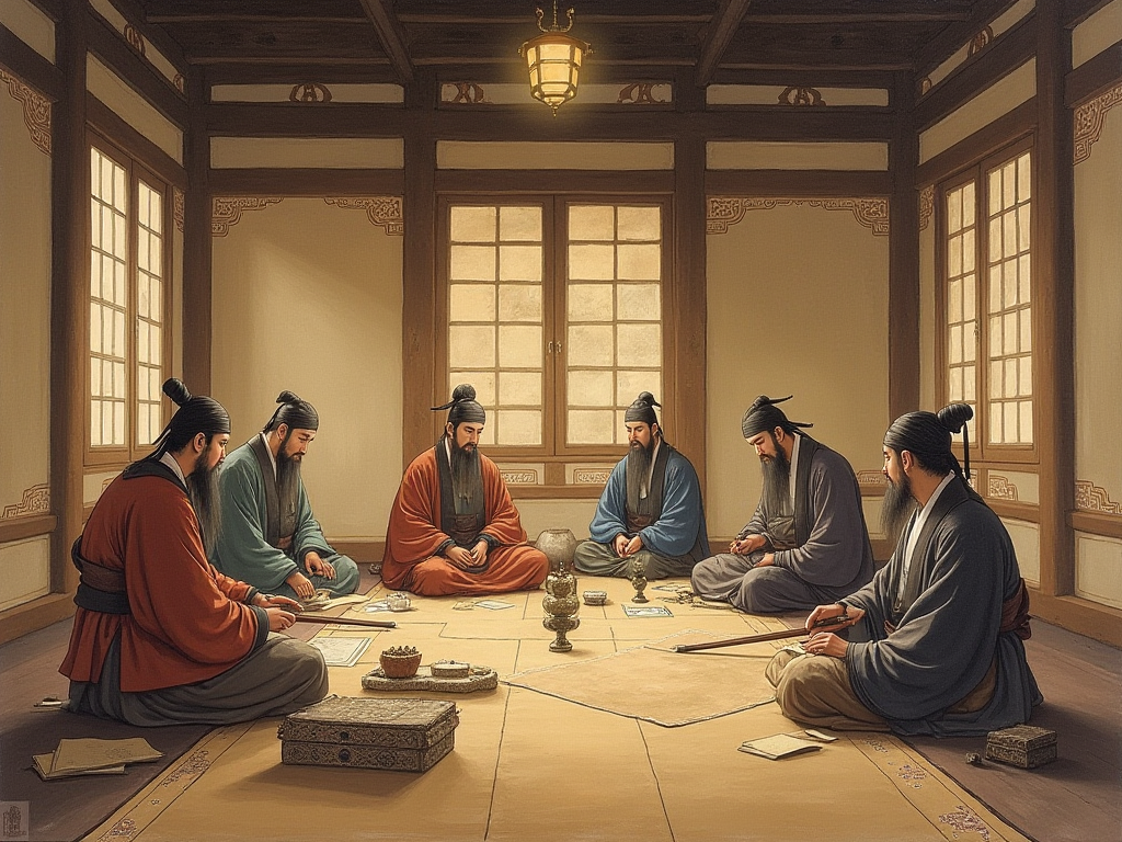 집현전 학사들
